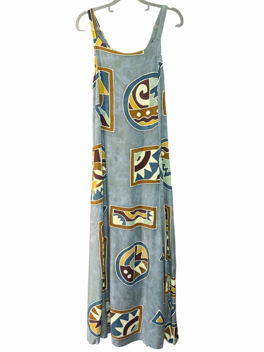 Wind River NWT Deadstock Maxi Dress Blue Batik Boho Whimsigoth OSFM 90s vintage
